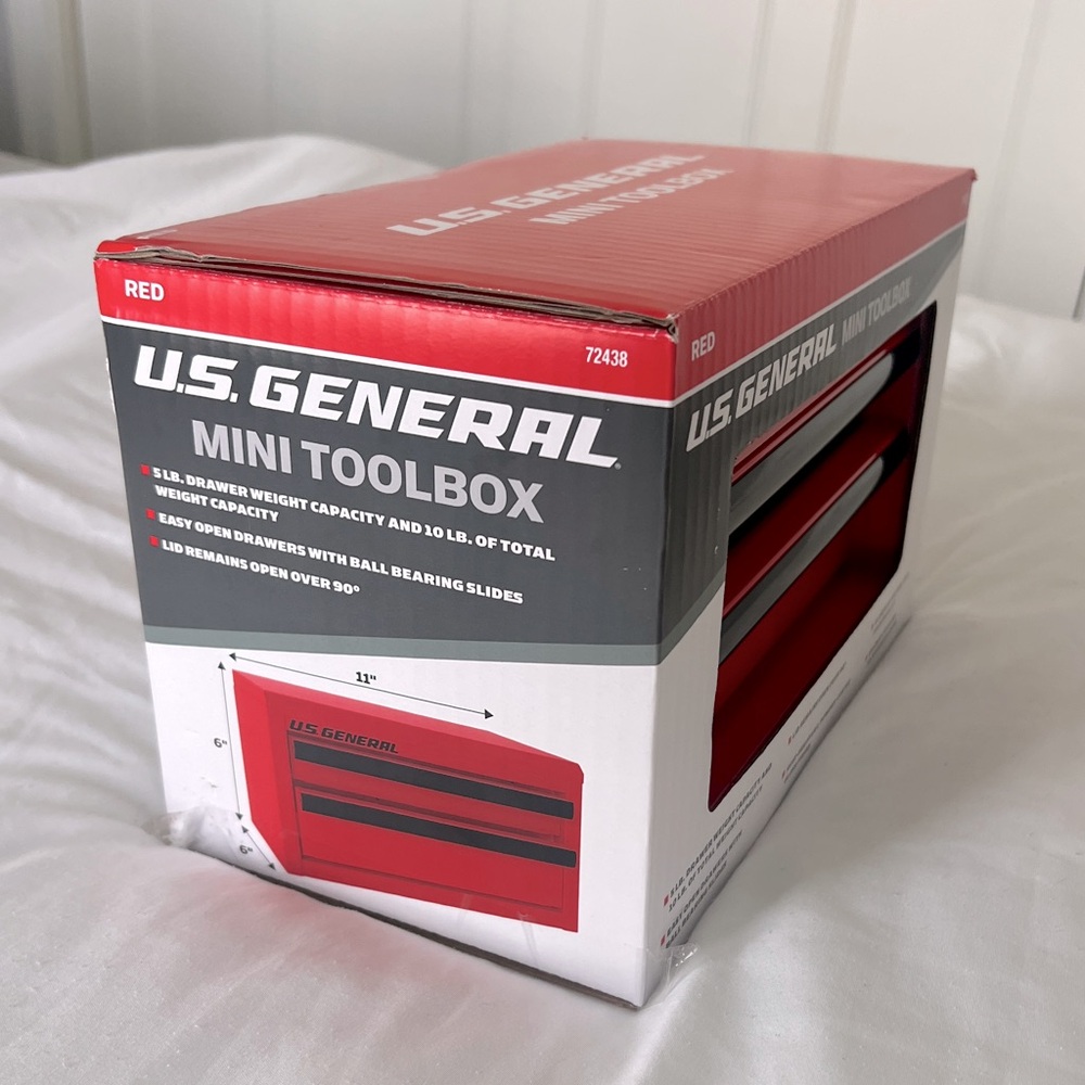Red U.S. General Mini Toolbox